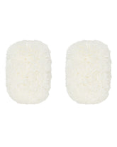 White Wool Bubble Cuffs | PDP | Antonia