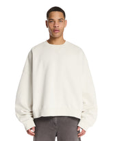 White Cotton Crewneck Sweatshirt - ENTIRE STUDIOS | PLP | Antonia