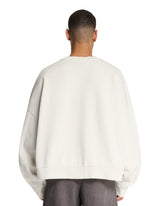 White Cotton Crewneck Sweatshirt | PDP | Antonia