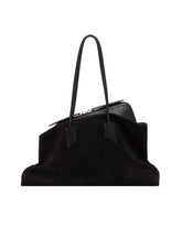 Black Suede La Passeggiata Bag | PDP | Antonia