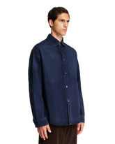 Blue Anagram Denim Shirt | PDP | Antonia