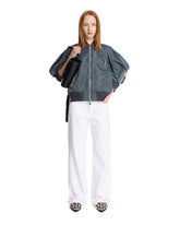 Gray Balloon Sleeve Bomber - Women's jackets | PLP | Antonia