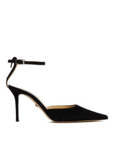 Black Suede Heart Pumps | PDP | Antonia