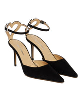 Black Suede Heart Pumps - Women | PLP | Antonia