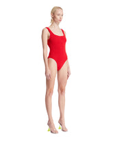Red Square Neck Swimsuit | PDP | dAgency