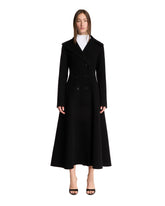 Black Wool Long Coat - Women | PLP | Antonia