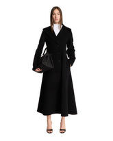 Black Wool Long Coat - Women | PLP | Antonia