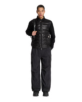 Black Wool Padded Zip Cardigan - MONCLER | PLP | Antonia