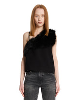 Black Top with Fur - Women's tops | PLP | Antonia