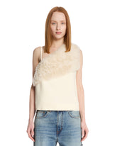 White Top with Fur - Women's tops | PLP | Antonia