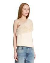 White Top with Fur | PDP | Antonia