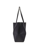 Black Medium Puzzle Fold Tote | PDP | Antonia