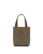 Borsa Puzzle Fold Tote Mini Verde - Loewe donna | PLP | Antonia