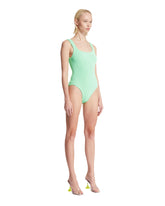 Green Square Neck Swimsuit | PDP | dAgency