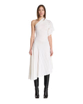 White Asymmetric Knit Dress - Women | PLP | Antonia