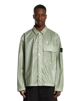 Green Rubberized Muslin-TC Overshirt - New arrivals men's clothing | PLP | Antonia