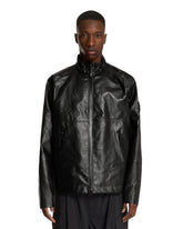 Black Light Leather Organza Jacket | Antonia