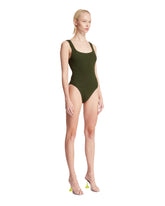 Green Square Neck Swimsuit - HUNZA G WOMEN | PLP | dAgency
