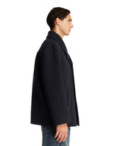 Blue Double-Breast Short Coat | PDP | Antonia