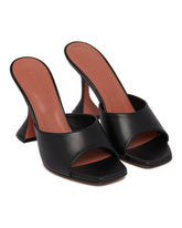 Black Leather Lupita Mules - Women's shoes | PLP | Antonia