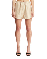 Beige Monogram Shorts - Women | PLP | Antonia