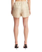 Beige Monogram Shorts | PDP | Antonia