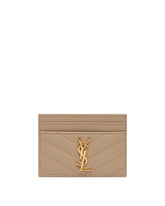 Beige Cassandre Cardholder - SAINT LAURENT | PLP | Antonia