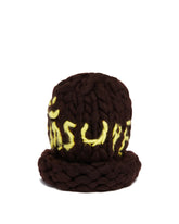 Brown Logo Knitted Cap - Men's accessories | PLP | Antonia