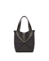 Black Small Puzzle Fold Tote | PDP | Antonia