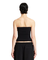 Black Knit Bandeau Top | PDP | Antonia