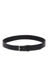 Black Leather Intrecciato Belt | PDP | Antonia