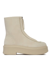 Beige Zipped Boots - the row women | PLP | Antonia