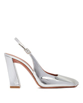 Silver Charlotte Sling Pumps - AMINA MUADDI | PLP | Antonia