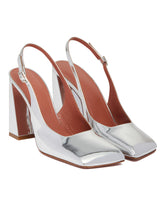 Silver Charlotte Sling Pumps - AMINA MUADDI | PLP | Antonia