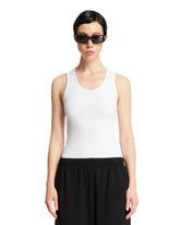 White Sleeveless Bodysuit - WARDROBE NYC WOMEN | PLP | dAgency