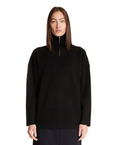 Black Cashmere Zip Sweater - Women's knitwear | PLP | Antonia