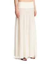 White Fluid Knitted Skirt | PDP | Antonia