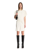 White Viscose and Wool Dress | PDP | Antonia