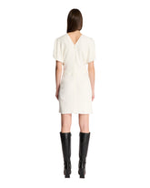 White Viscose and Wool Dress | PDP | Antonia