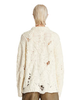 White Distressed Sweater | PDP | Antonia