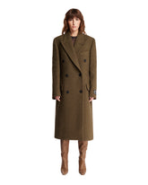 Green Pie de Poule Long Coat - ACNE STUDIOS WOMEN | PLP | Antonia