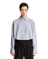 Blue Jacquard Shirt - ACNE STUDIOS WOMEN | PLP | Antonia