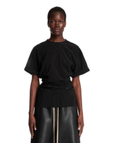 Black Mesh T-Shirt - ACNE STUDIOS WOMEN | PLP | Antonia