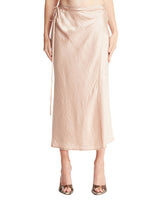 Beige Satin Wrap Skirt - Women's clothing | PLP | dAgency