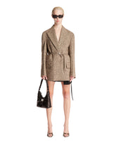 Brown Belted Jacket - ACNE STUDIOS WOMEN | PLP | Antonia