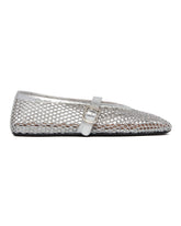 Silver Fishnet Ballet Flats | PDP | Antonia