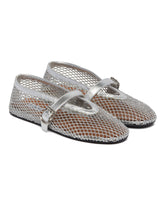 Silver Fishnet Ballet Flats - Women | PLP | Antonia