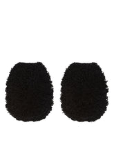 Black Wool Bubble Cuffs - Women's gloves | PLP | Antonia