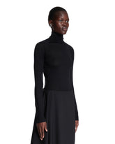 Black High-Neck Wool Top | PDP | Antonia