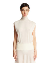 White Cap Sleeve Knit Bodysuit - Women's tops | PLP | Antonia